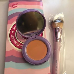 Half caked blush and powder brush NEW
